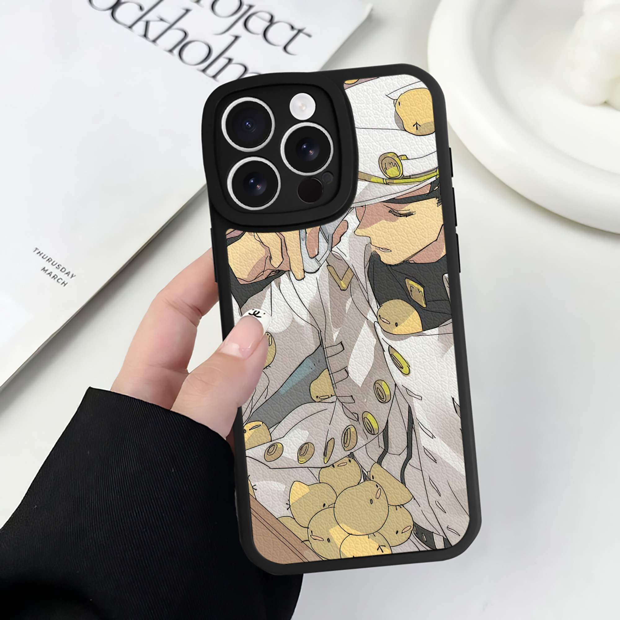 （画像用） ジョジョの奇妙な冒険 JoJo's Bizarre Adventure 【iPhone 16シリーズ対応】シリコンスマホケース（レザー調） 材質：シリコン